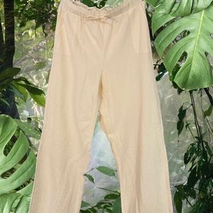 NEW! Casual linen blend casual pants. Elastic waist / pockets